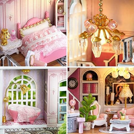 DIY Miniature Romantic Castle With LED Lights