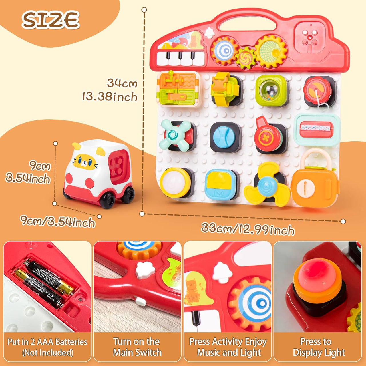 Huanger Montessori Musical Activity Puzzle Board