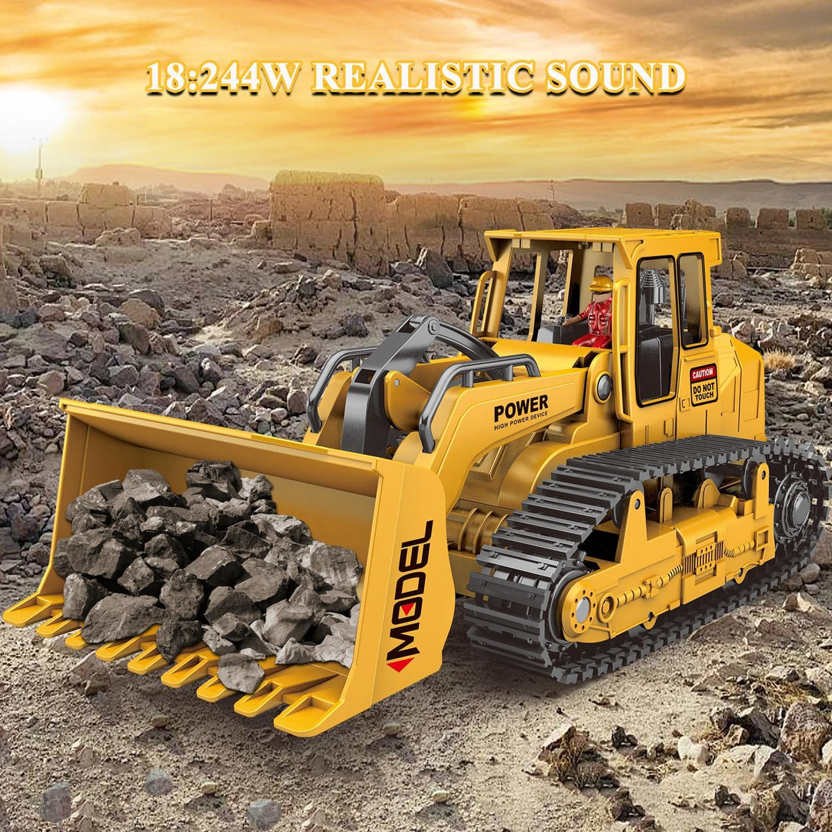 1:22 Remote Control Bulldozer With Lights
