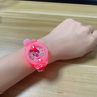 Girls Electric Cartoon Themed Lighting Watch - Assortment