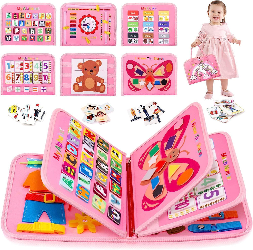 Montessori Unicorn 8 Pages Multi-functional Activity Busy Book