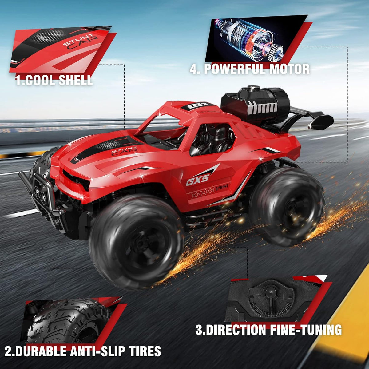 1:16 RC Crash Bumper Off-Road Spray Vehicle