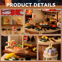 DIY Miniature Revolving Food House With LED Lights