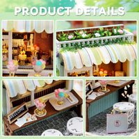 DIY Miniature Dessert Time Shop With LED Lights