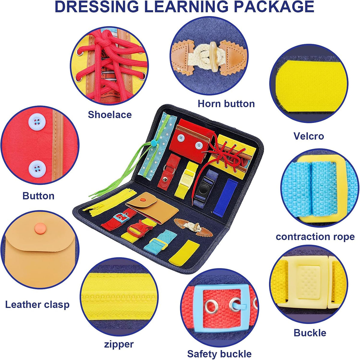 Multi-functional Toddlers Basic Skills Busy Bag