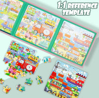 3in1 Magnetic Jigsaw Levelled Puzzle Book - Assortment