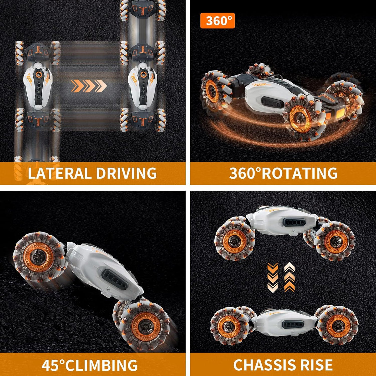 Remote & Gesture Control Dual Form Spray Stunt Twist Car