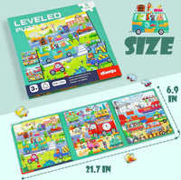 3in1 Magnetic Jigsaw Levelled Puzzle Book - Assortment