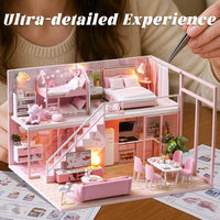 DIY Miniature Girlish Cute Home With LED Lights