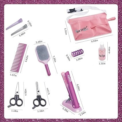 13Pcs Pretend Play Salon Equipments For Girls