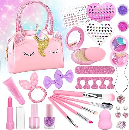 Realistic Unicorn Handbag Cosmetic Set