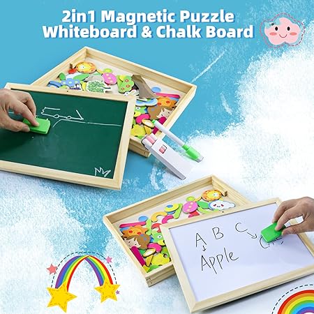 Wooden Cartoon Letter Puzzle Board