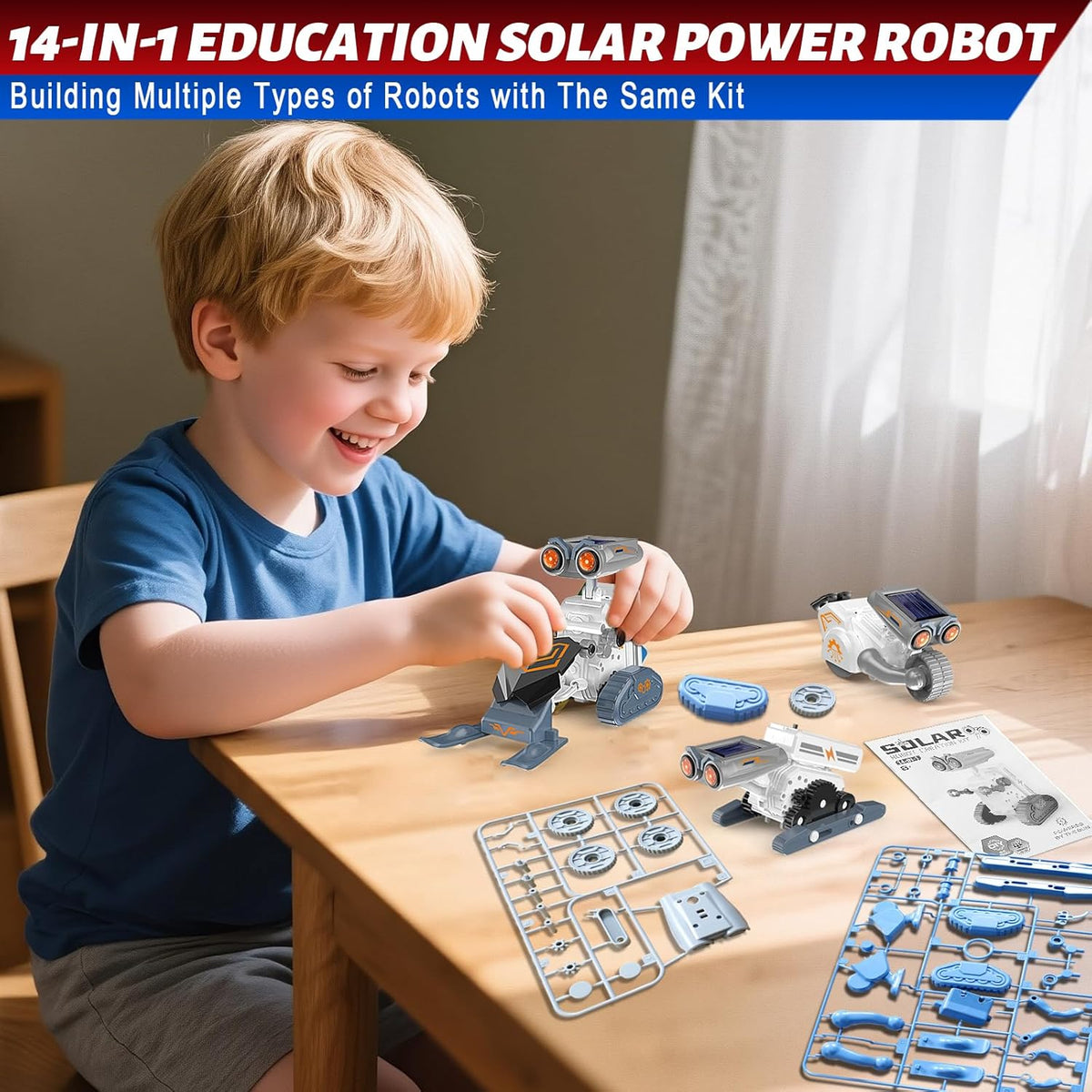 14in1 DIY Solar Power Robot Lego Bricks Set - 191Pcs