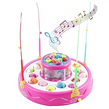 Electric Musical Two Pond Rotation Fishing Game