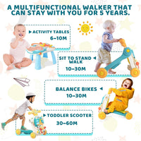 4in1 Multi-functional Baby Musical Walker - Green