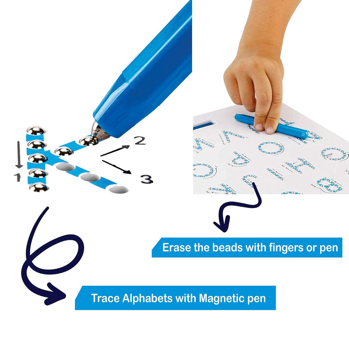 275Pcs Ball Pops English Alphabet Learning Drawing Board