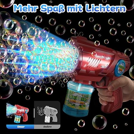 10 Holes Automatic Colorful Bubble Machine