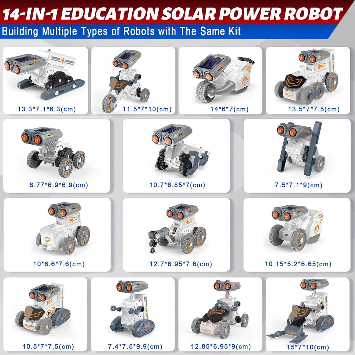 14in1 DIY Solar Power Robot Lego Bricks Set - 191Pcs