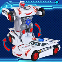 Electronic Deformation Police Car With Light & Sound