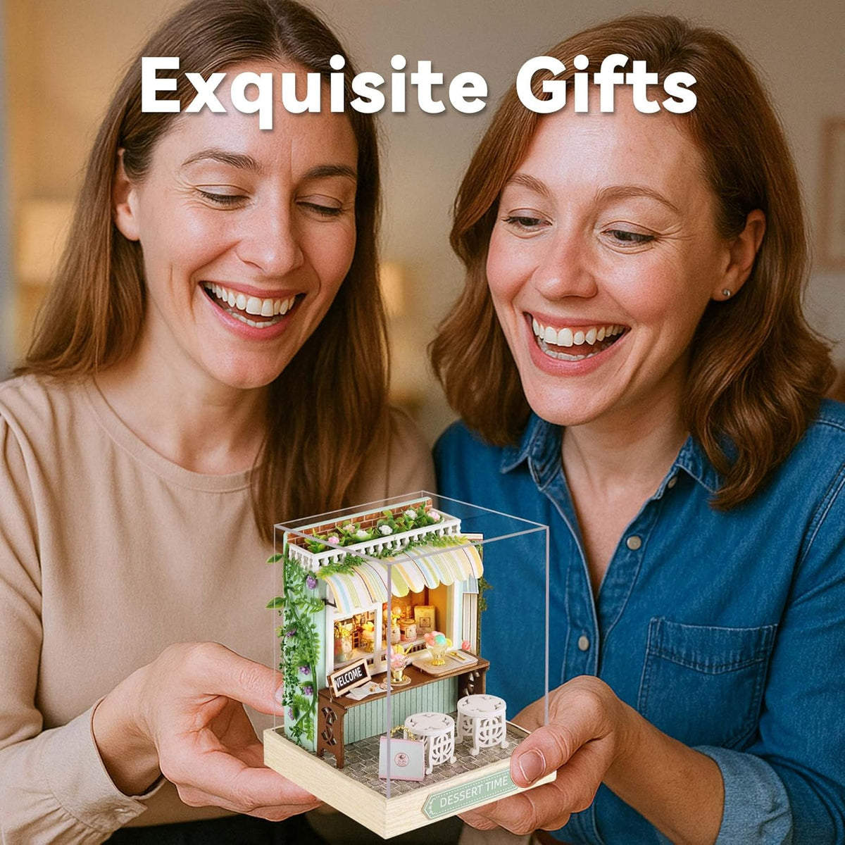 DIY Miniature Dessert Time Shop With LED Lights