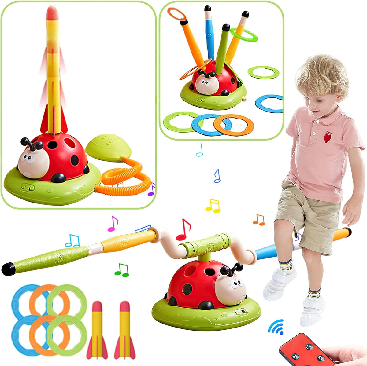3in1 Multi-function RC Ladybug Exercise & Games Set