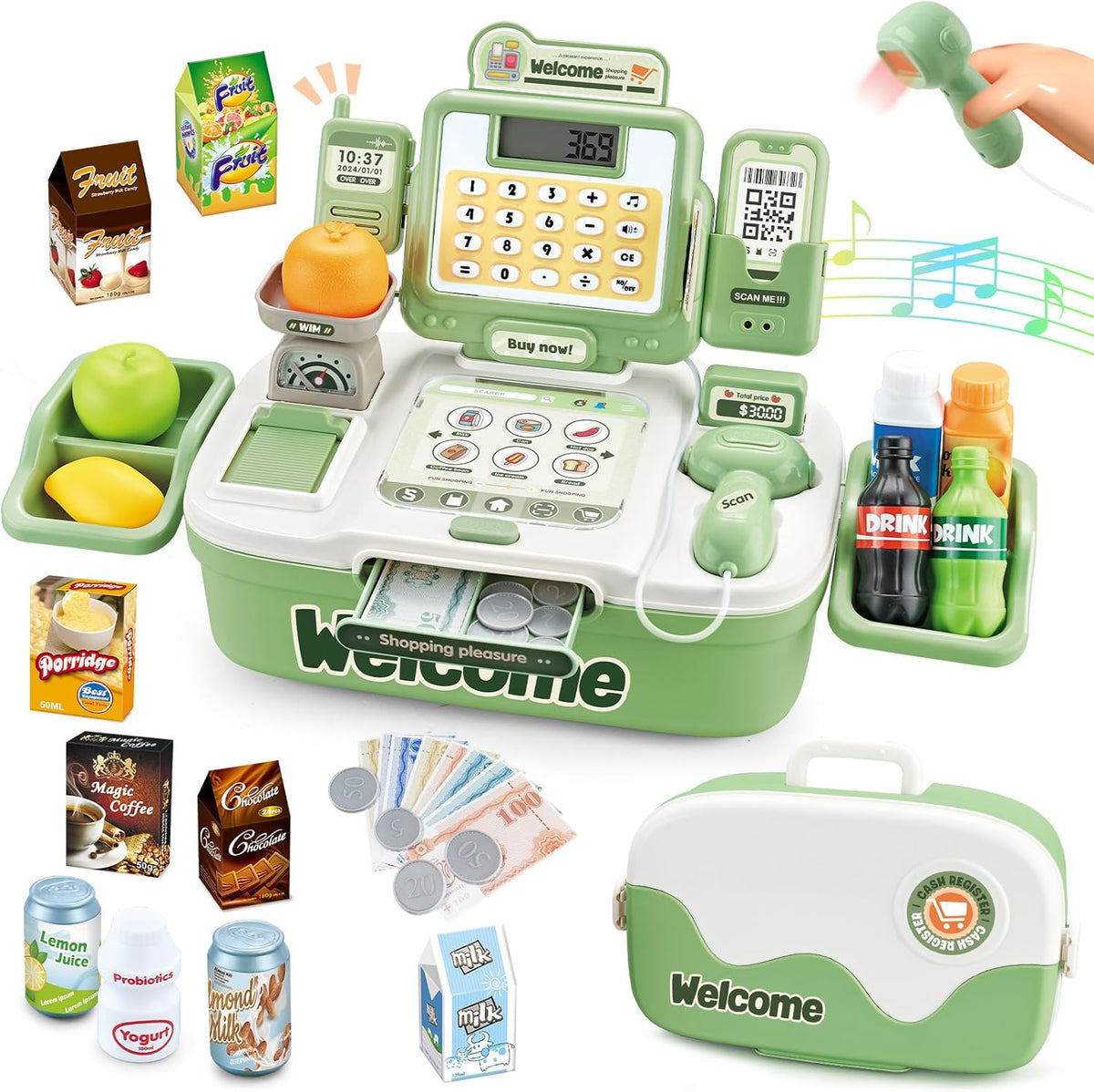 42Pcs Pretend Play Cash Register Toy