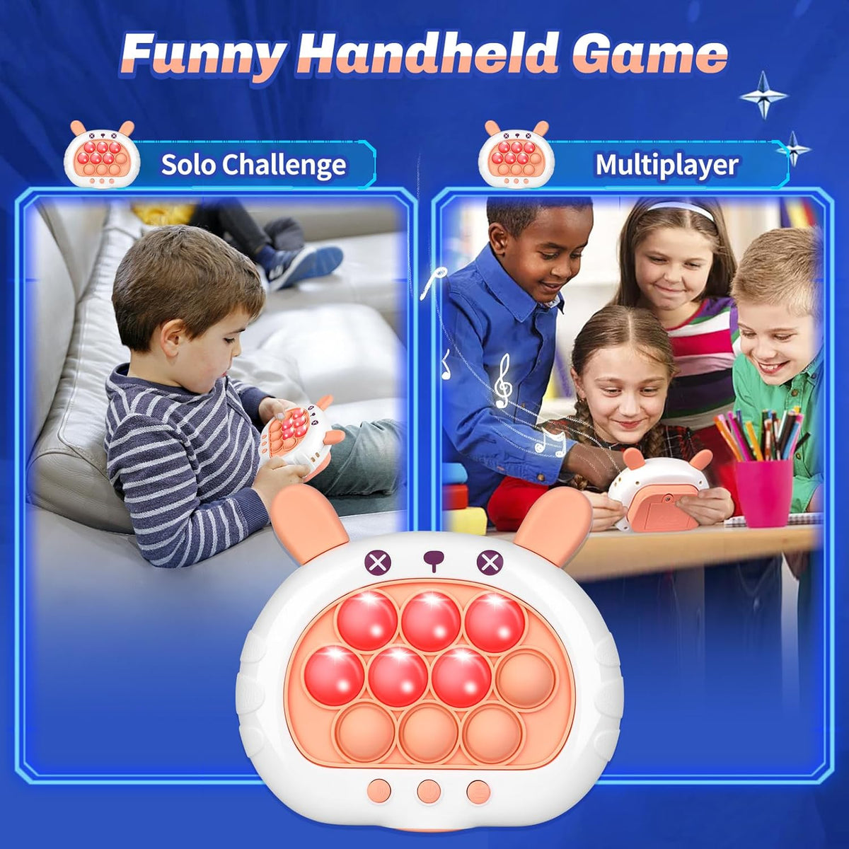 Multi-Modes Electronic Rabbit Pop Puzzle Game Machine