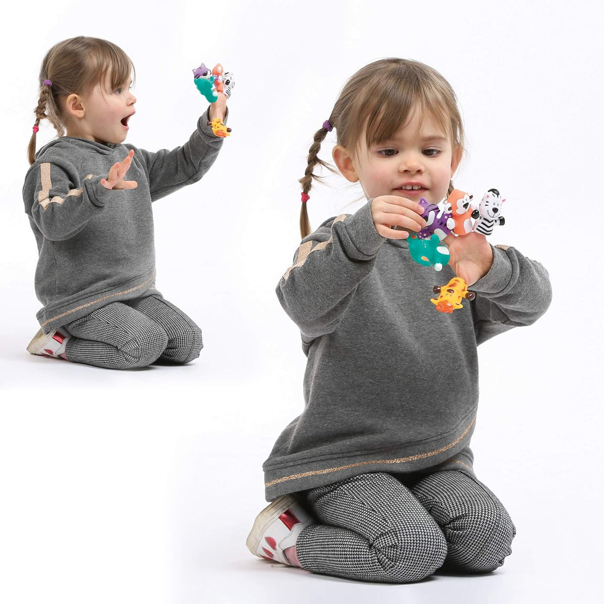 Cartoon Farm Animals Finger Puppet - 5 Pcs