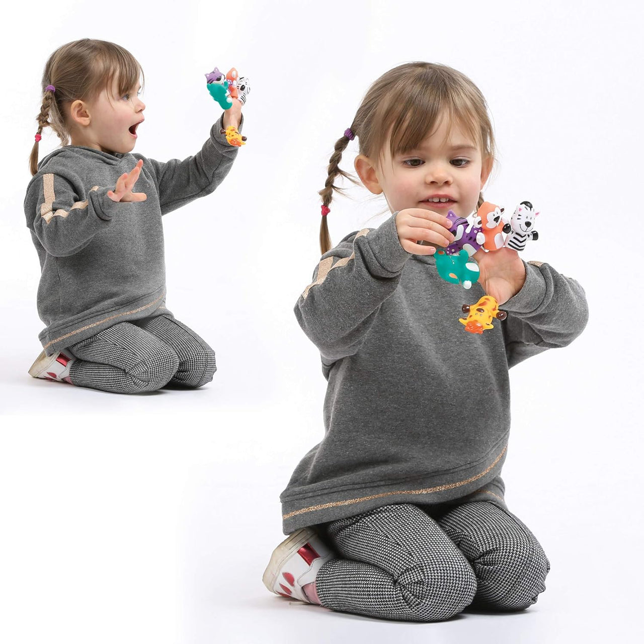 Cartoon Farm Animals Finger Puppet - 5 Pcs