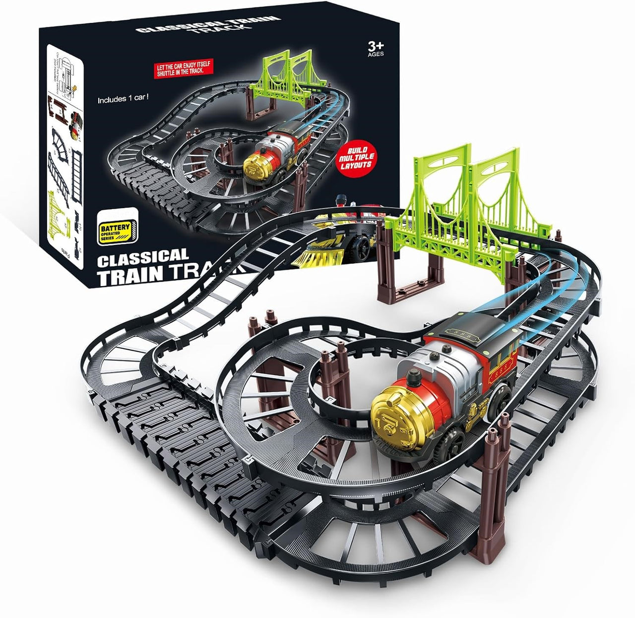 29Pcs Kids Classical Train Track Set