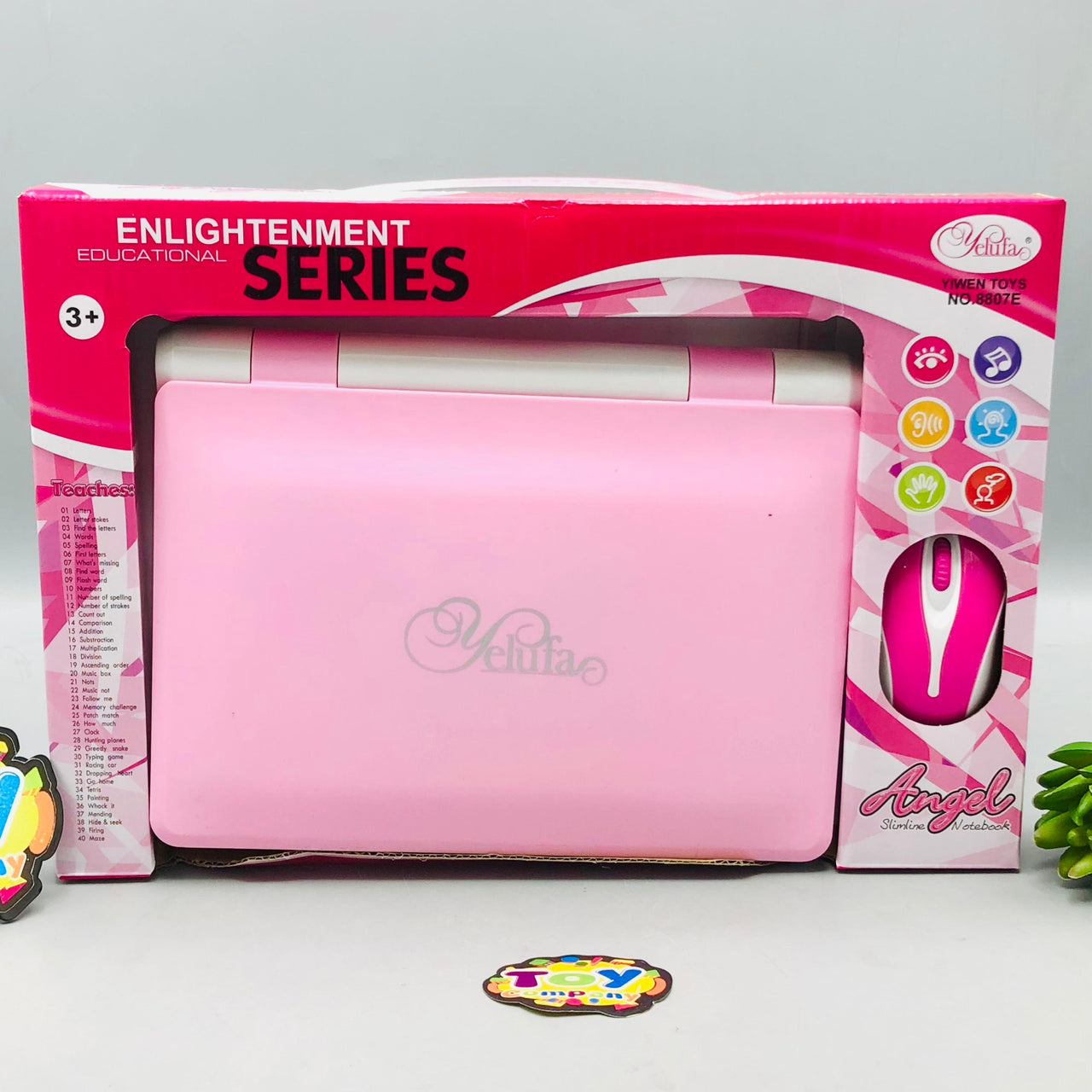 40 Activities Kids English Learning Laptop - Pink