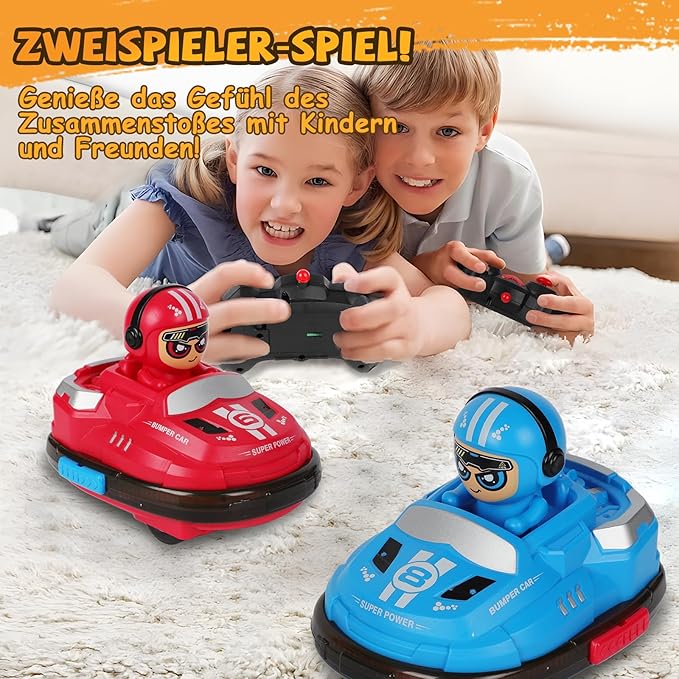 2Pcs RC Cute Mini Spray Bumper Cars