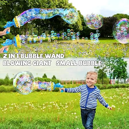 Battery Operated Cartoon Dance Colorful Bubble Gun