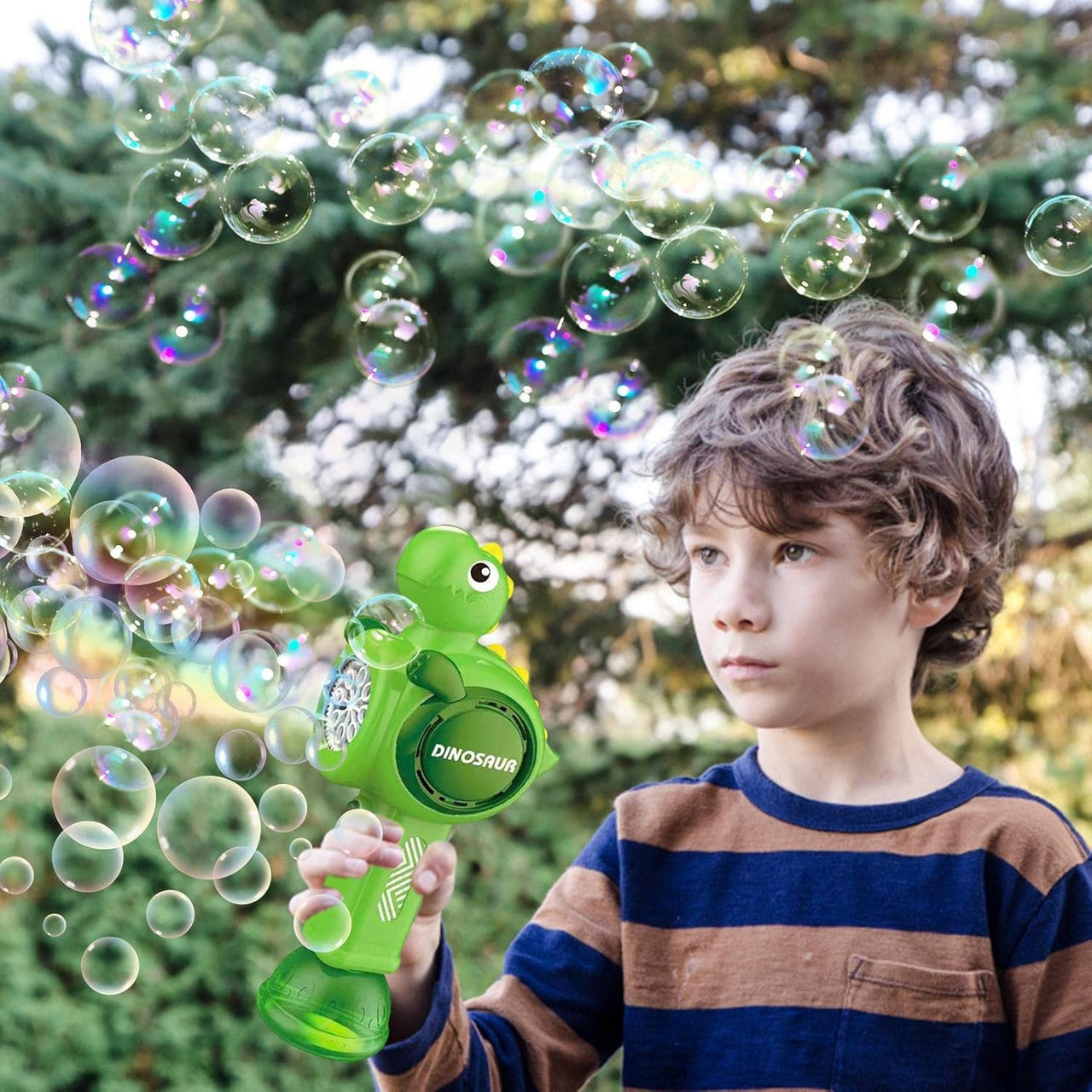 Battery Operated Dinosaur Colorful Bubble Wand