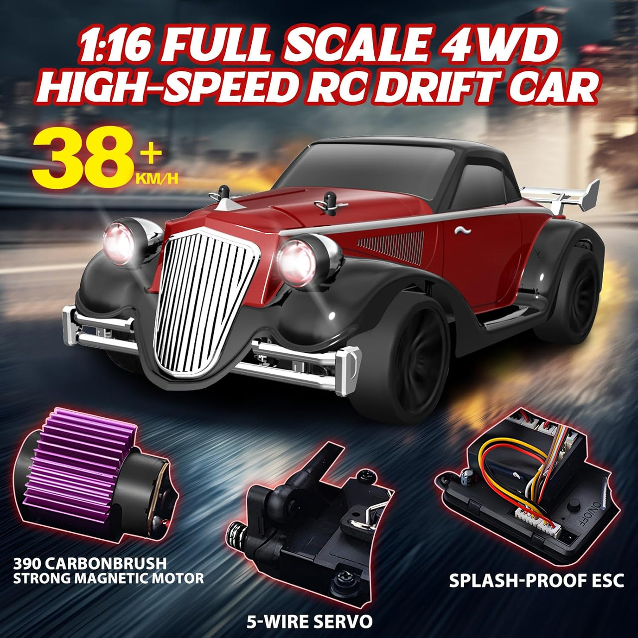 38Km/h RC 1:16 Top Racing Vintage Car