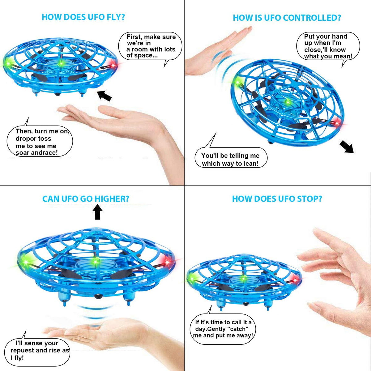 Alien Power Hands Free UFO Drone