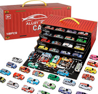 48Pcs Mini Pullback Cars Set With Storage Box