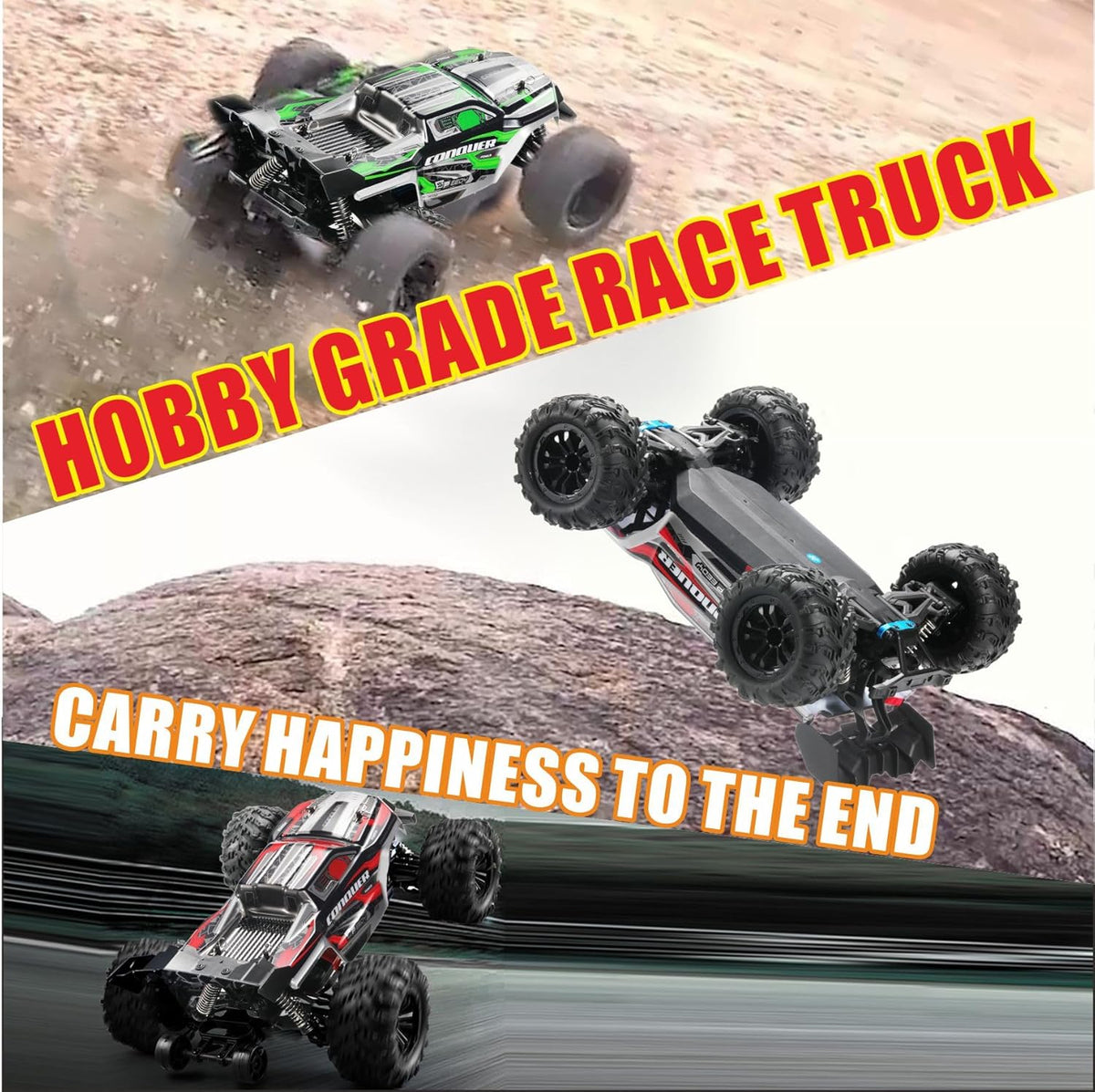 60km/h RC High Speed Off-Road Truck - Green