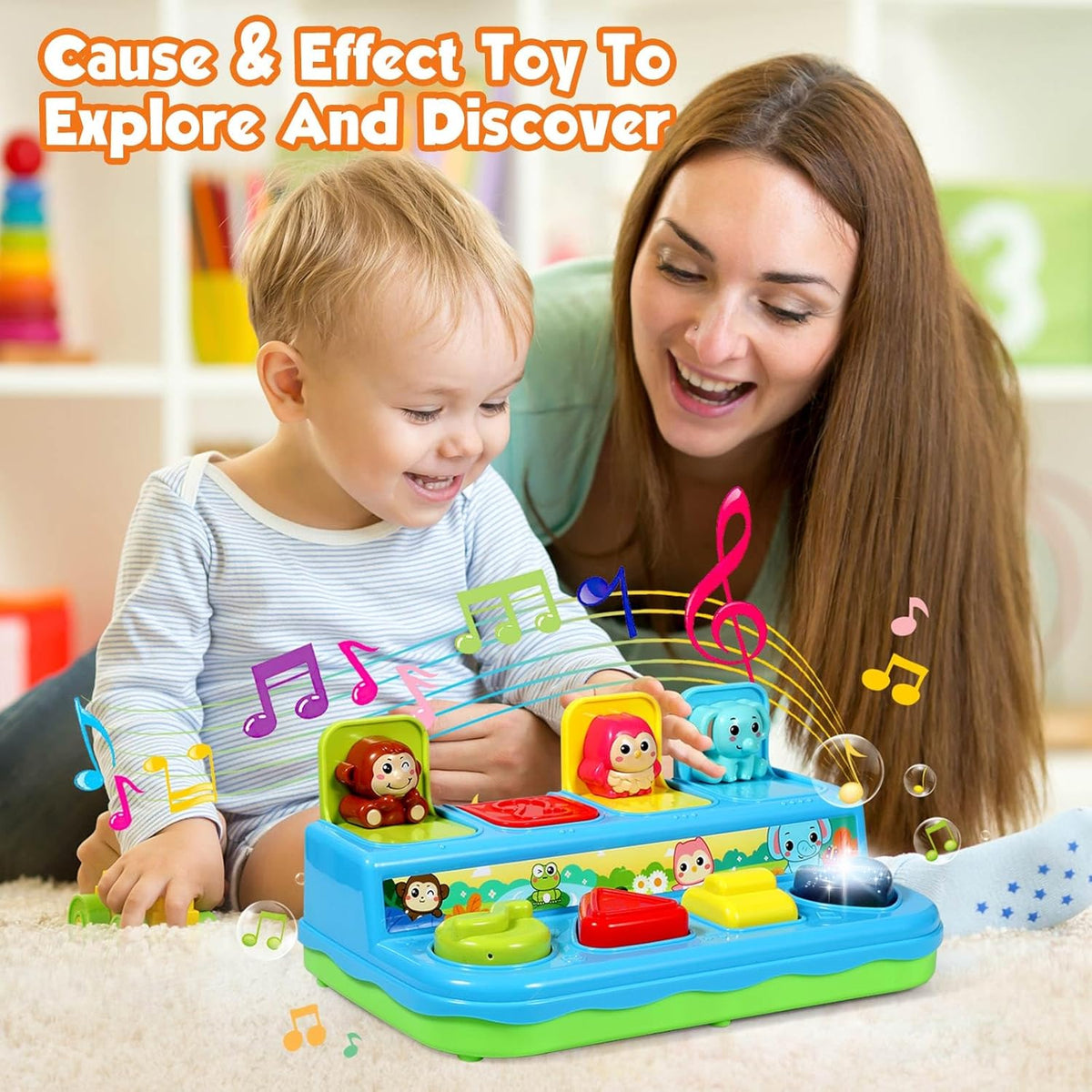 Manual Interactive Pop-up Animal Activity Toy