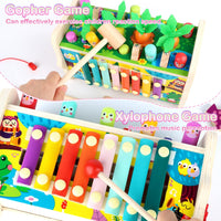 8in1 Wooden Multi-functional Fishing Harvest Turnips Game