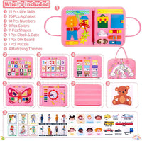 Montessori Unicorn 8 Pages Multi-functional Activity Busy Book