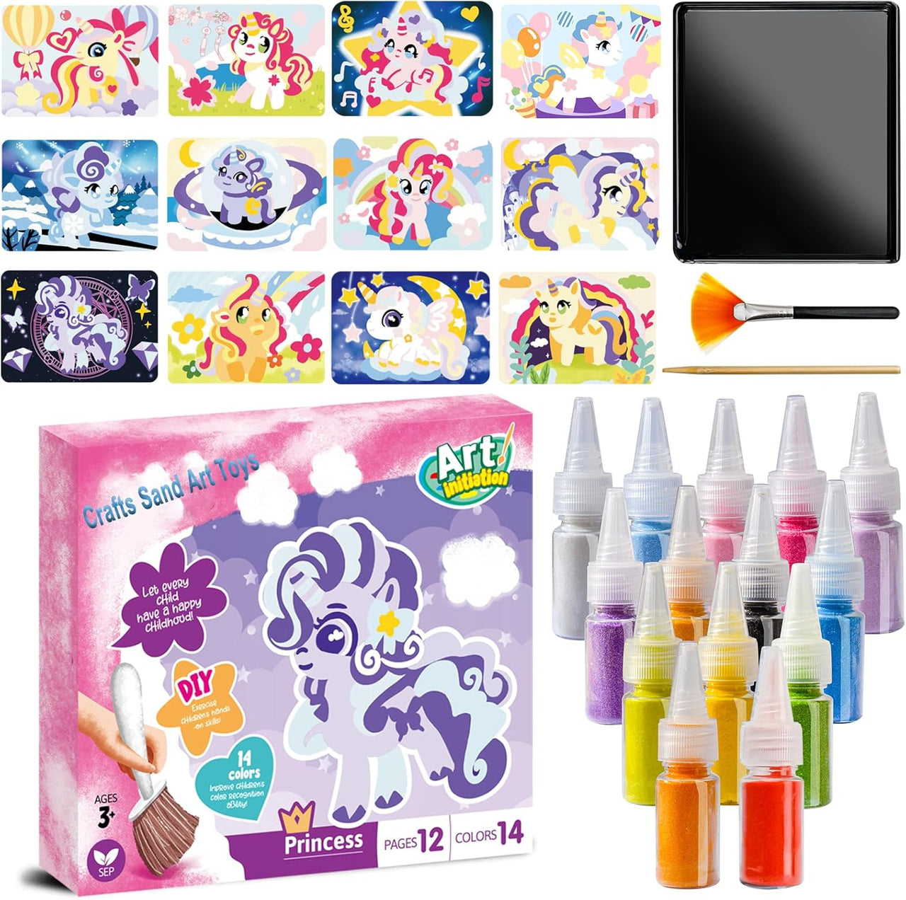 Toddlers Unicorn Themed Sand Painting Kit