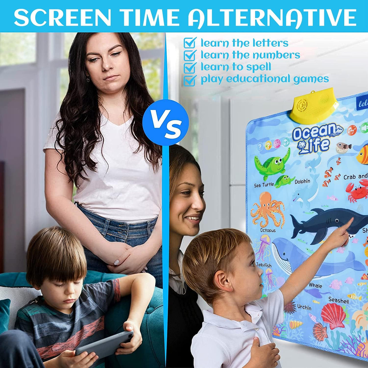 Electronic Ocean Life Animal Learning Wall Chart