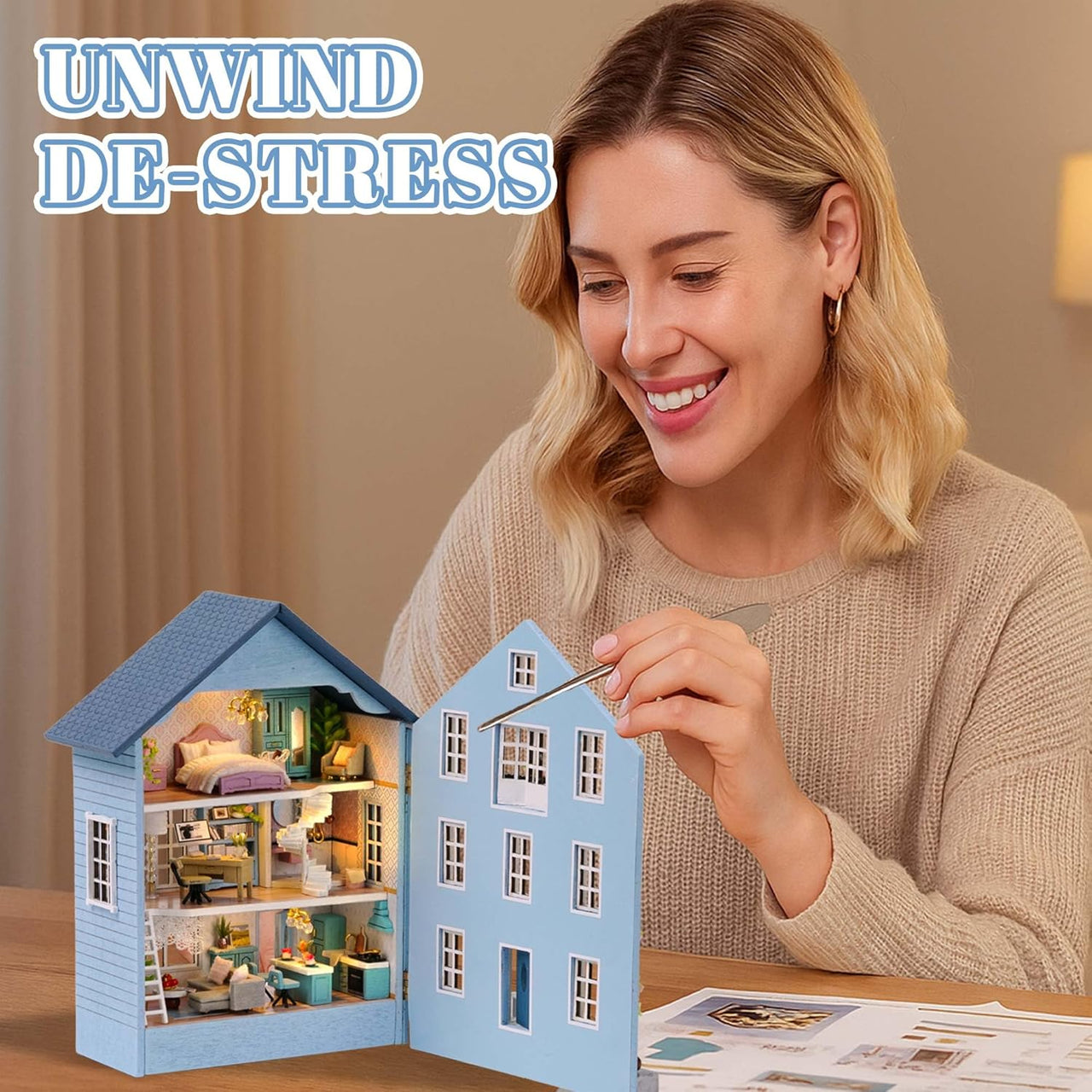 DIY Miniature Molan House With LED Lights