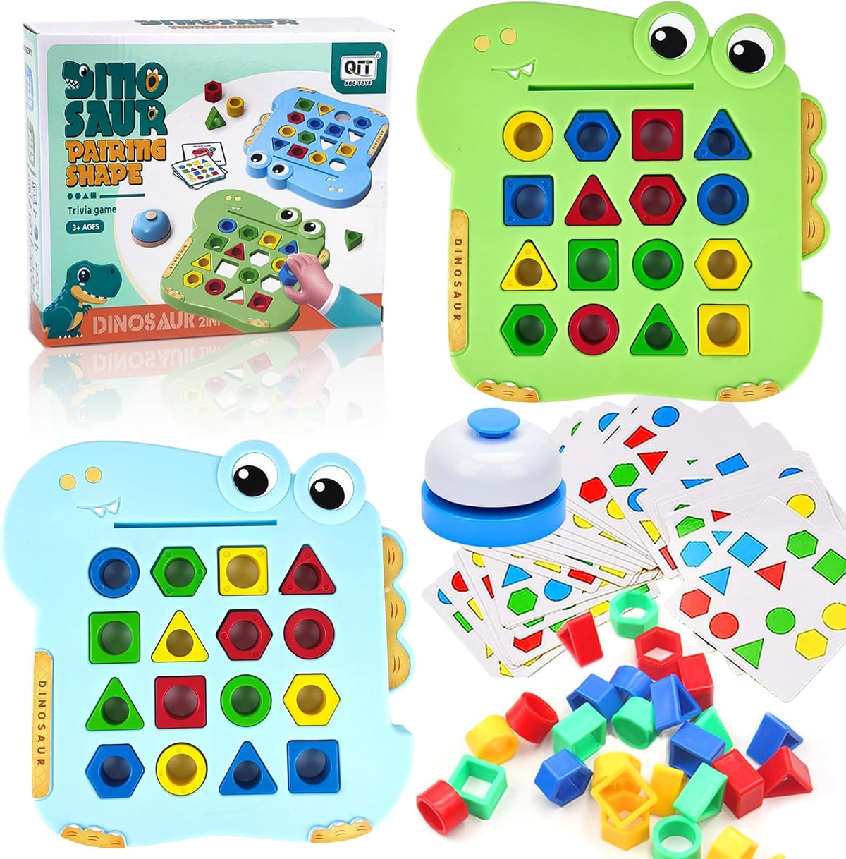 Dinosaur Pairing Shape Puzzle Game