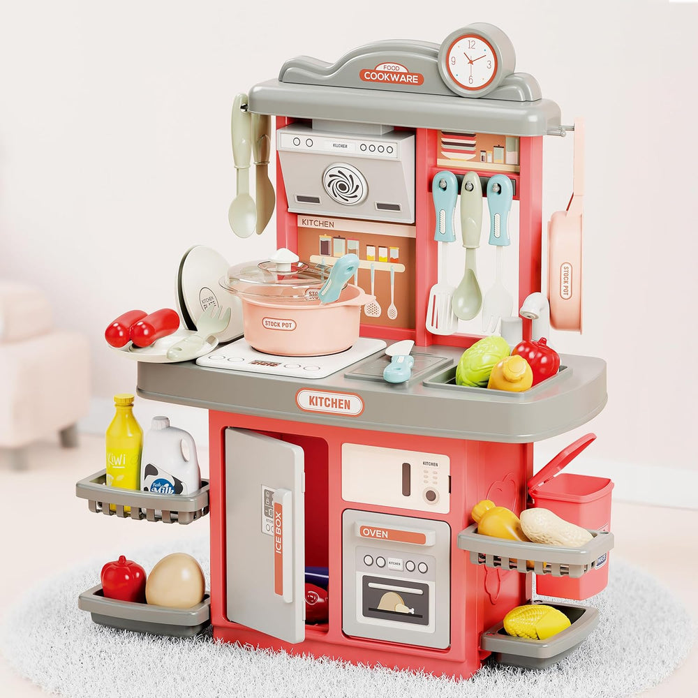 38Pcs DIY Mini Kitchen Play House Set - Pink