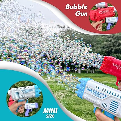 Electric Bazooka Colorful Bubble Gun