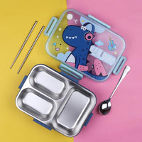 750ml Kids Stainless Steel Lunch Box With Spoon & Chopsticks