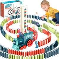 Electric Automatic Laying Domino Train With Light & Sound