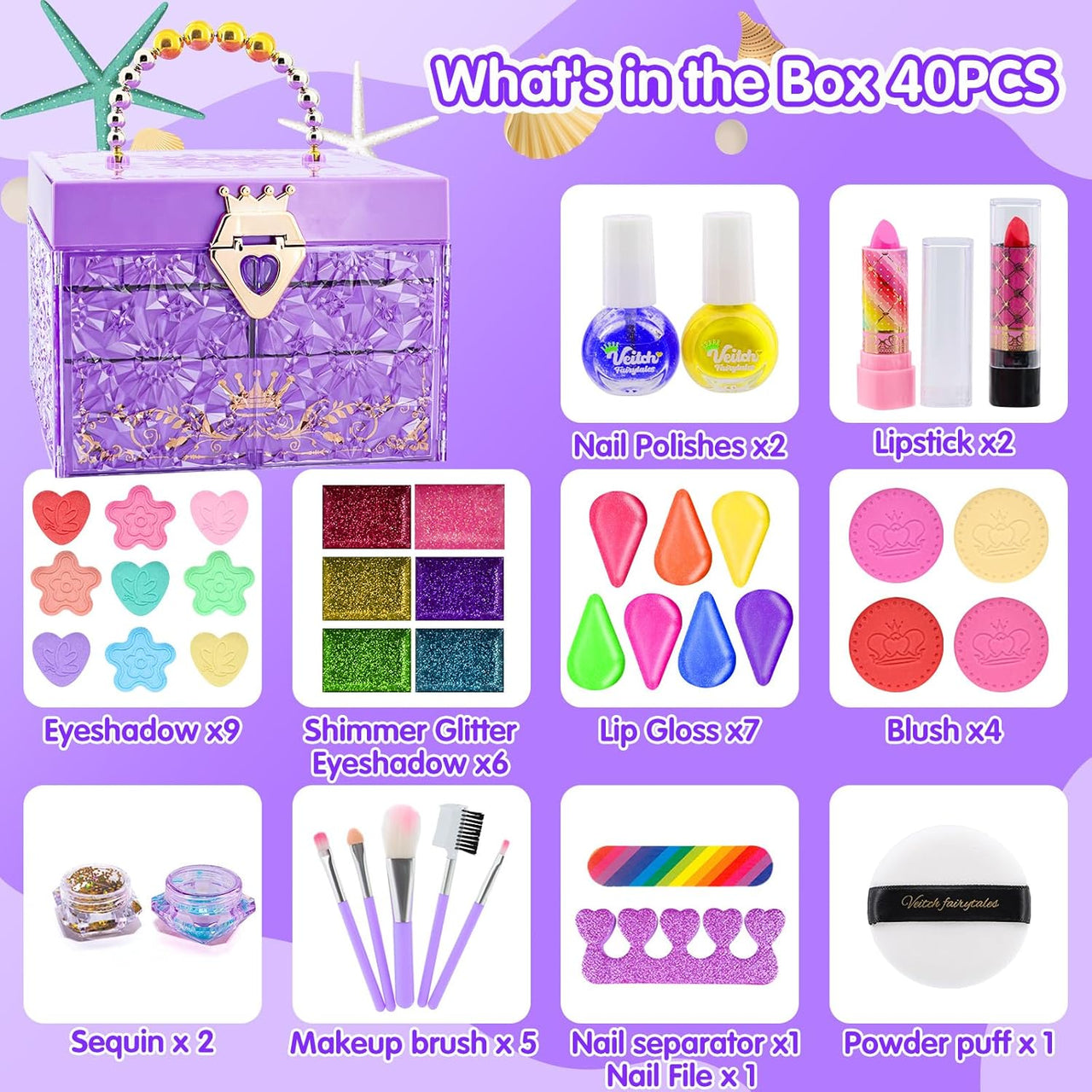 Realistic Girls Makeup & Jewellery Treasure Box